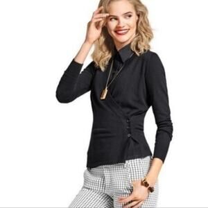 CAbi | Black Ballet Wrap Cardigan Sweater #3160